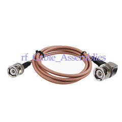 Superbat BNC-Stecker auf BNC-Stecker rechtwinkliger Steckeradapter Pigtail-Kabel RG400 1M