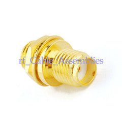 SMA panel mount Jack connector bulkhead with solder cup