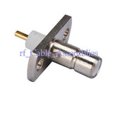 SMB 2 hole panel mount jack plug with short dielectric and solder,Stainless Steel
