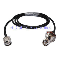 Superbat TNC male plug to RP-TNC female bulkhead with o-ring pigtail KSR195 60cm for wifi