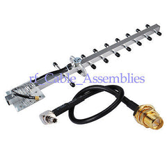 12DB 1990-2170 MHz 3G Yagi Antenna+ RP SMA-CRC9 cable