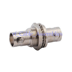 BNC female jack to female with nut bulkhead straight RF Coax Connector Adapter