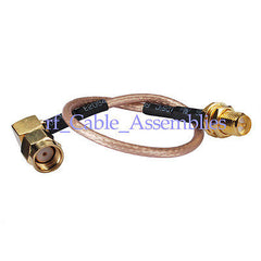 Superbat RP-SMA jack female bulkhead to RP-SMA Male RA pigtail cable RG316 for wireless