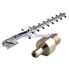 1990-2170 MHz 12 dBi 3G UMTS Yagi-Antenne RP-SMA-Stecker + Adapter SMA-TS9