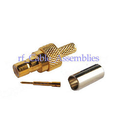 SMB female Crimp Jack RF connector for LMR100 RG316 RG174 cable straight