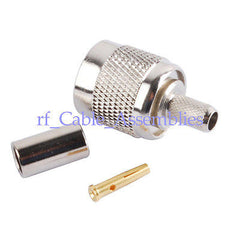 Superbat 10pcs RP-TNC male jack center crimp RG58 RG142 RG400 LMR195 cable RF connector
