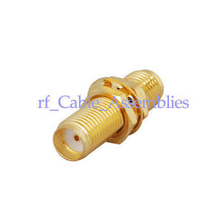 20pcs SMA Female Jack to SMA Female Jack Bulkhead with Nut RF Connector Adapter