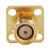 RP-SMA male plug jack center 4 holes flange deck panel mount solder RF connector