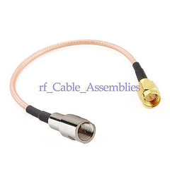 Superbat 10pcs FME Plug male to SMA Plug pigtail Coaxial Cable RG316 15cm for Wi-Fi Radio