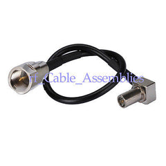 Superbat MS-147 male right angle to FME male plug RG174 cable jumper pigtail 3G modem