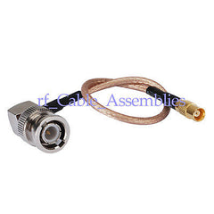 Superbat BNC male plug right angle to MCX female Jack RF straight pigtail cable RG316