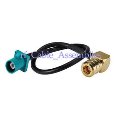 Superbat Radio antenna Extension cable Fakra Plug  Z  to SMB male right angle pigtail