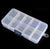 Compact Adjustable 10 Compartments Plastic Storage Box Jewelry Tool Container