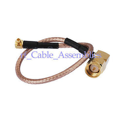 Superbat SMA plug male right angle to MMCX male plug RA pigtail coax cable RG316 wireless