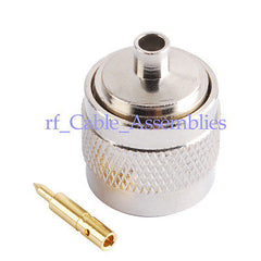 Superbat 10pcs N male plug solder semi-rigid RG402 0.141  cable straight RF connector