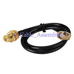 Superbat 10M Wlan KSR195 Coax Cable RP SMA male plug right angle to female jack ST 33ft