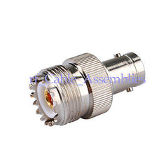 NEU BNC-Buchse auf SO-239 UHF-Buchse, gerader HF-Adapter für Schinken- und Amateurfunk