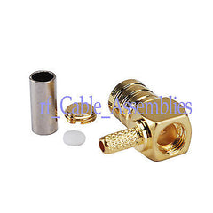 SMB Crimp male Right Angle connector for LMR100
