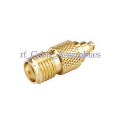 Superbat 10pcs SMA female jack to MC-card male plug center RF Coaxial adapter connector