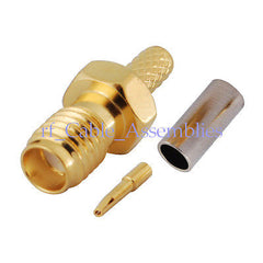 SSMA Female Jack Straight Crimp For RG316 RG174 LMR100 RG188A Cable RF Connector