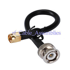 Superbat 10pcs 50cm  BNC Plug male to RP-SMA Plug pigtail Cable RG58 for 3G/4G Wireless
