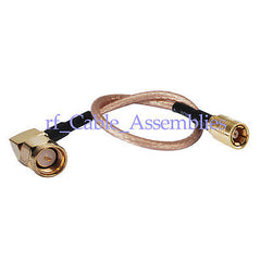 Superbat SMA male plug right angel to SMB female jack pigtail cable RG316 for wireless