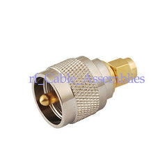 RF Connector adapter SMA Plug to UHF Plug straight