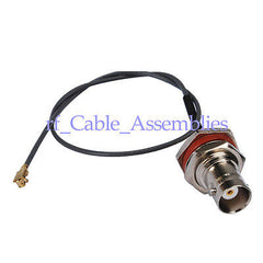 10X IPX/u.fl to BNC jack female bulkhead pigtail 1.13mm cable for Wlan Mini-PCI