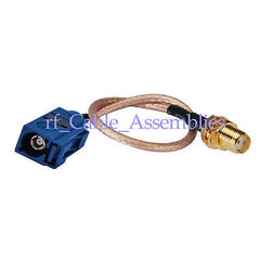 Superbat Fakra Jack  C  to SMA Jack Female  pigtail Cable RG316