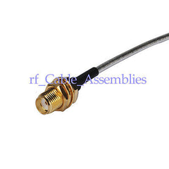 Superbat SMA jack female bulkhead pigtail Cable Semi rigid .086  cable,RG405 for wireless