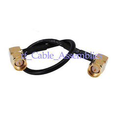 20x Pigtail SMA-Stecker rechtwinklig auf SMA-Stecker Doppel-Pigtail-Kabel RG174 für WLAN