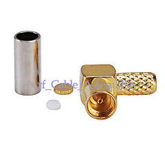Superbat MMCX weibliche Jack Rechten Winkel Crimp LMR100 RG316 RG174 coax kabel RF stecker