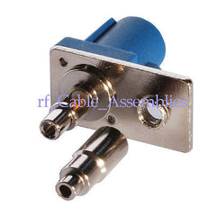Superbat Fakra  C  Plug male Front mount Blue Crimp 1.13 for GPS telematics or navigation
