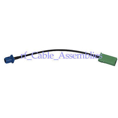 Superbat GPS antenna Extension cable Fakra Plug  C  to HRS GT5-1S green for rg174
