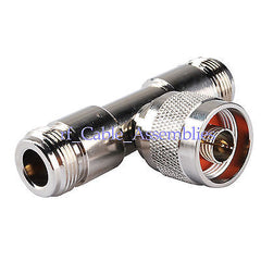 N adapter N Plug to 2 N Jack 3 way long version
