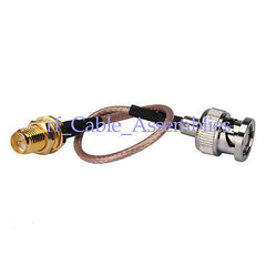 Superbat BNC Stecker Stecker auf RP-SMA Buchse Schott RF Pigtail Kabel RG316 für Wireless