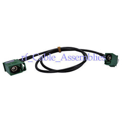 Superbat Fakra female E RA to Fakra Jack E right angle pigtail cable RG174 for Car TV GPS