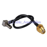 Superbat SMA Jack to MS-147 plug right angle pigtail cable RG174 for Wireless