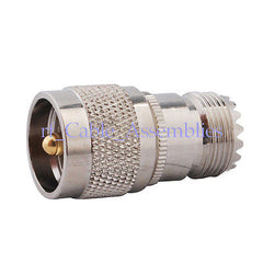 UHF PL-259 male plug to UHF SO-239 female jack straight RF adapter connector