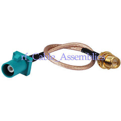 Superbat Universal Fakra male  Z  to RP-SMA female pigtail Cable