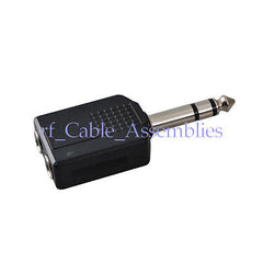 6.3mm 1/4  Y Splitter STEREO Plug male to 2x6.35mm Jack female Audio/Guitar/PA