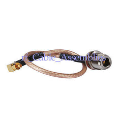 Superbat N female Jack bulkhead to MC-Card plug right angle RF pigtail cable RG316 wifi