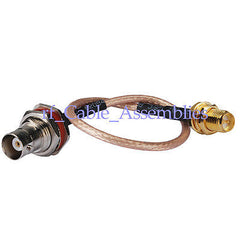 Superbat BNC-Buchse weiblich auf RP-SMA-Buchse weiblich Pigtail-Kabel