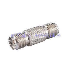 Coax Adapter Mini-UHF Female Jack to Female Barrel straight RF Adapter Connector