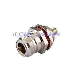 10x SMA female to N Jack female bulkhead O-ring straight RF adapter connector