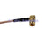 Superbat BNC Jack nut bulkhead to SMB plug right angle RG316
