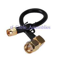 Superbat SMA male right angle to SMA plug ST Pigtail coxial cable RG58 50cm for wireless