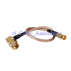 Superbat SMA plug male right angle to MCX Jack female pigtail cable RG316 15cm for wifi