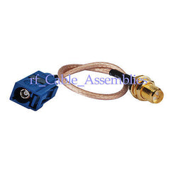 Superbat Fakra Jack  C  to RP-SMA Jack wifi pigtail Cable RG316 wireless