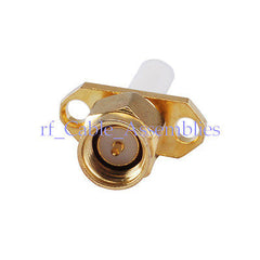 SMA 2 hole panel mount Plug male with long dielectric solder Post RF connector